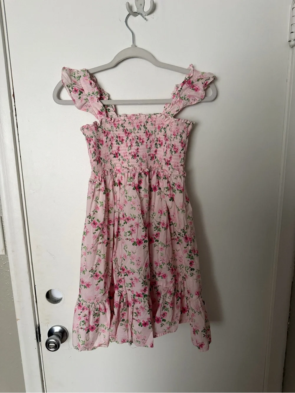 Janie and Jack Pink Floral Ruffle-Strap Sundress